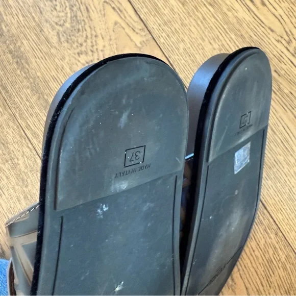 Fendi Zucca FF logo brown Slide Sandals with Buckle - Picture 4 of 10